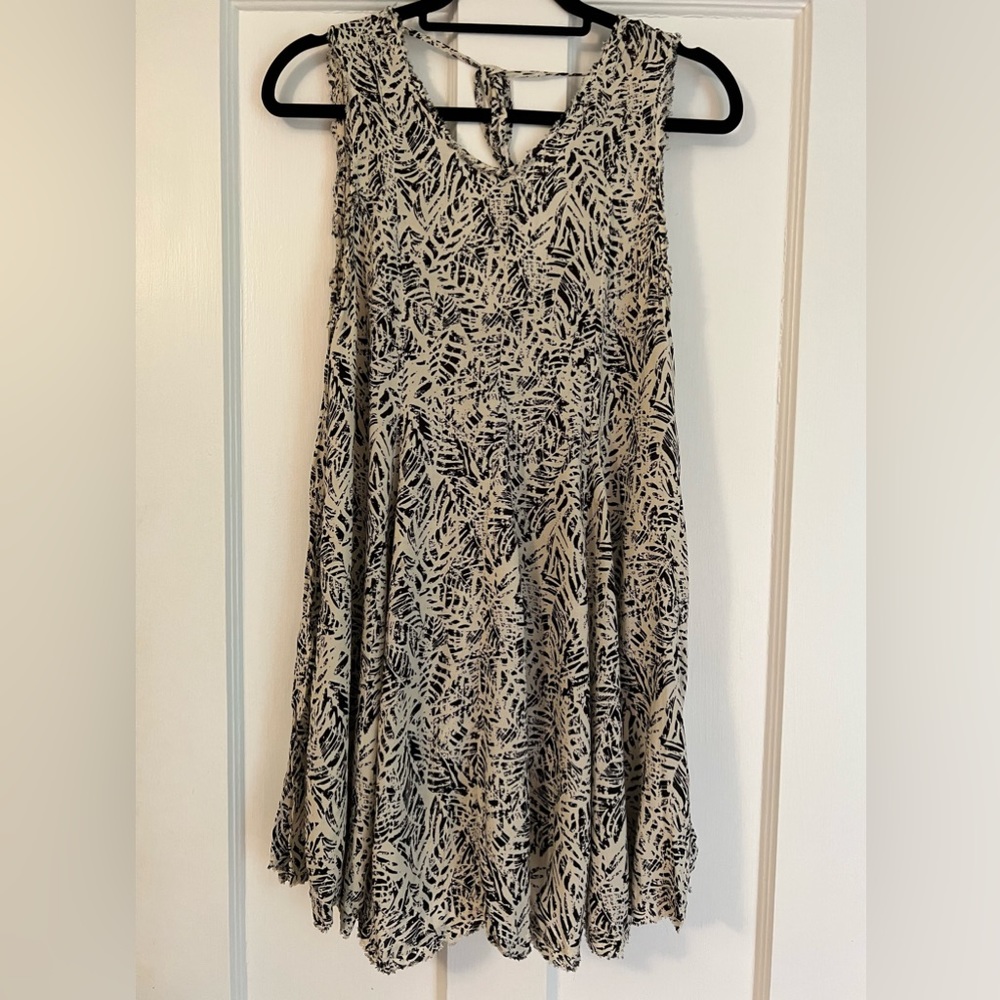 Ecote Black and White Print Mini Dress